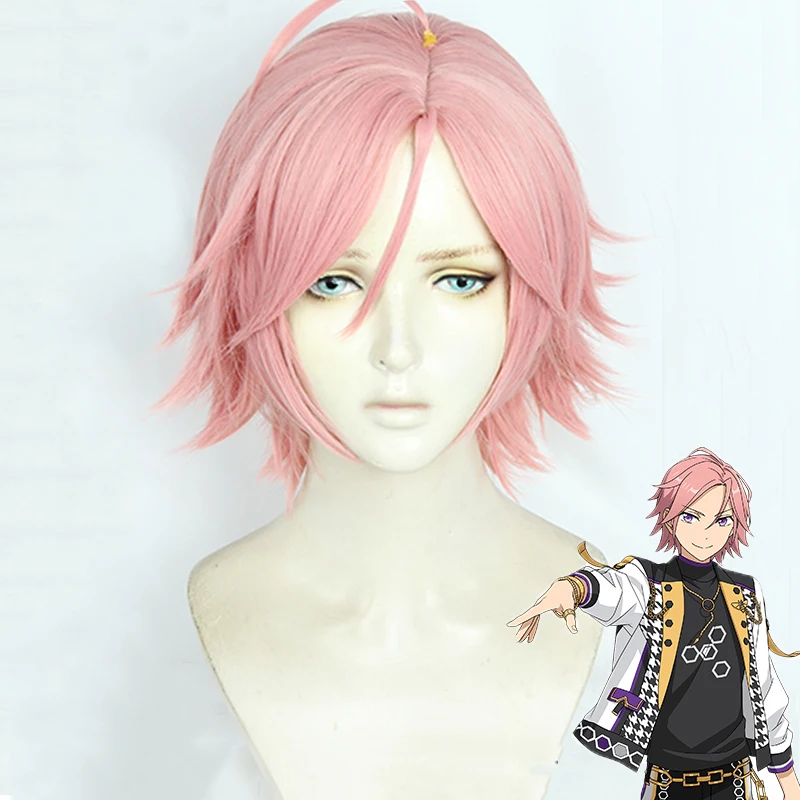 Высокое качество Ensemble Stars Oukawa Кохаку розовые короткие термостойкие парики из