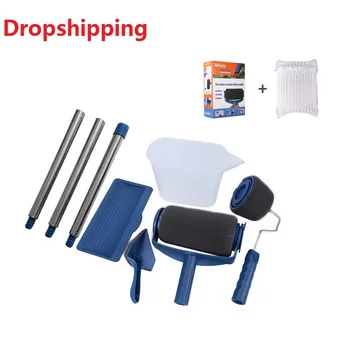 

5/6/8Pcs Multi-function DIY Paint Brush Roller Brush Handle Tool Household Corner Brush Home Office Room Wall Decoration