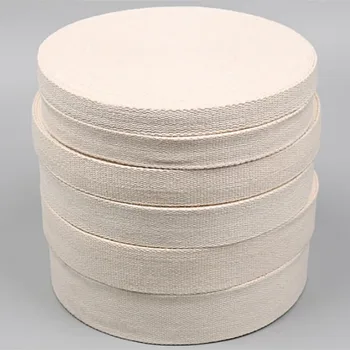 

New 5 Yards Cotton Webbing 15/2025/30/38mm Natural Color Canvas Ribbon for Bag Strap Belt DIY Sewing Clothes Tape Decor Craft