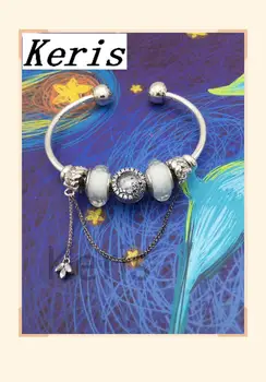 

High Quality Reproduction 1:1 100% White Glazed Beads String As Opening Bracelet First Choice For Gift Free Package