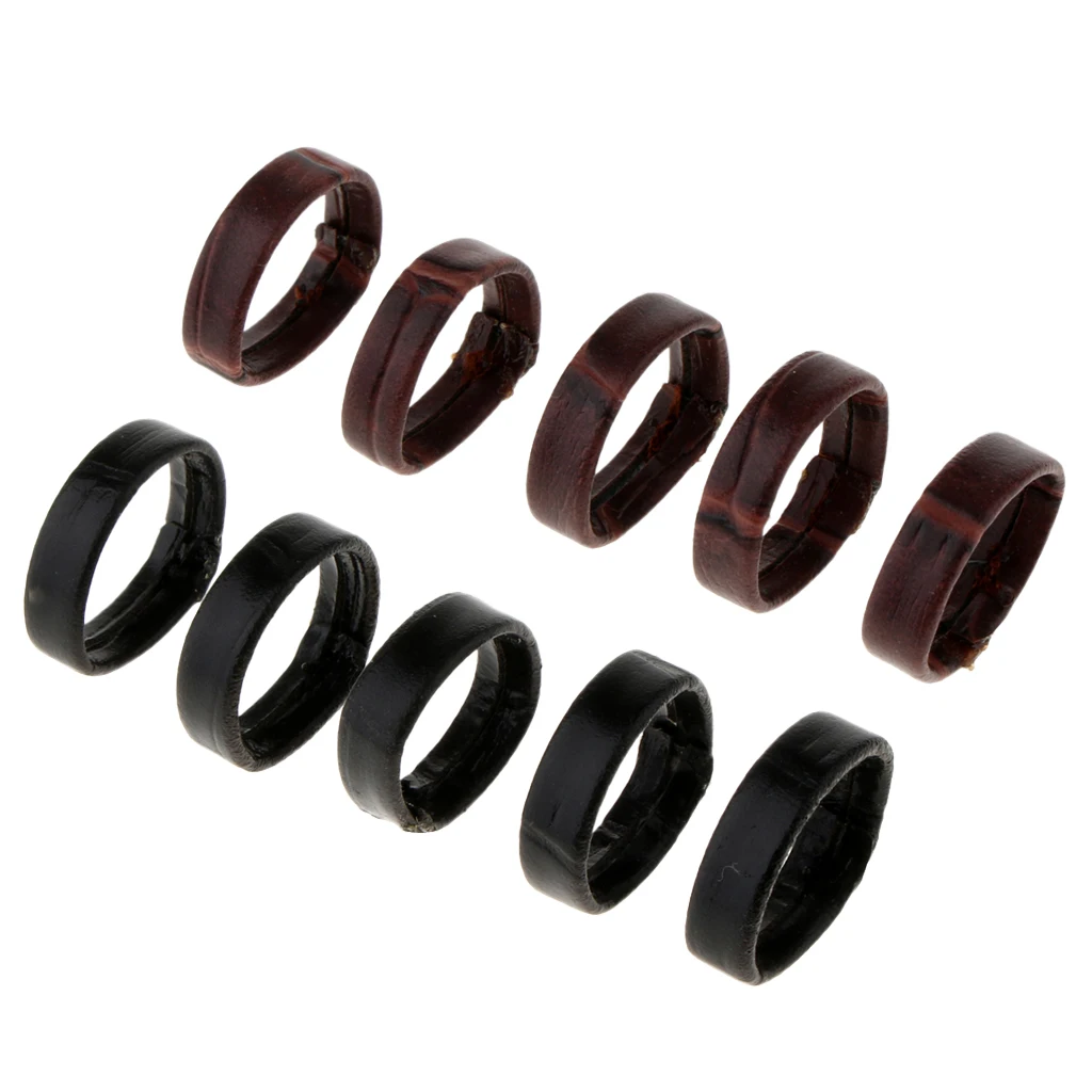 10pcs Leather Watch Strap Loop Band Holder keepers Change Watch Band Loop Black Brown