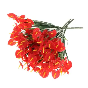 

Simulation Simulation Plastic Flower Anthurium Indoor And Outdoor Decoration Fake Flower Single Bundle Dining Table Indoor