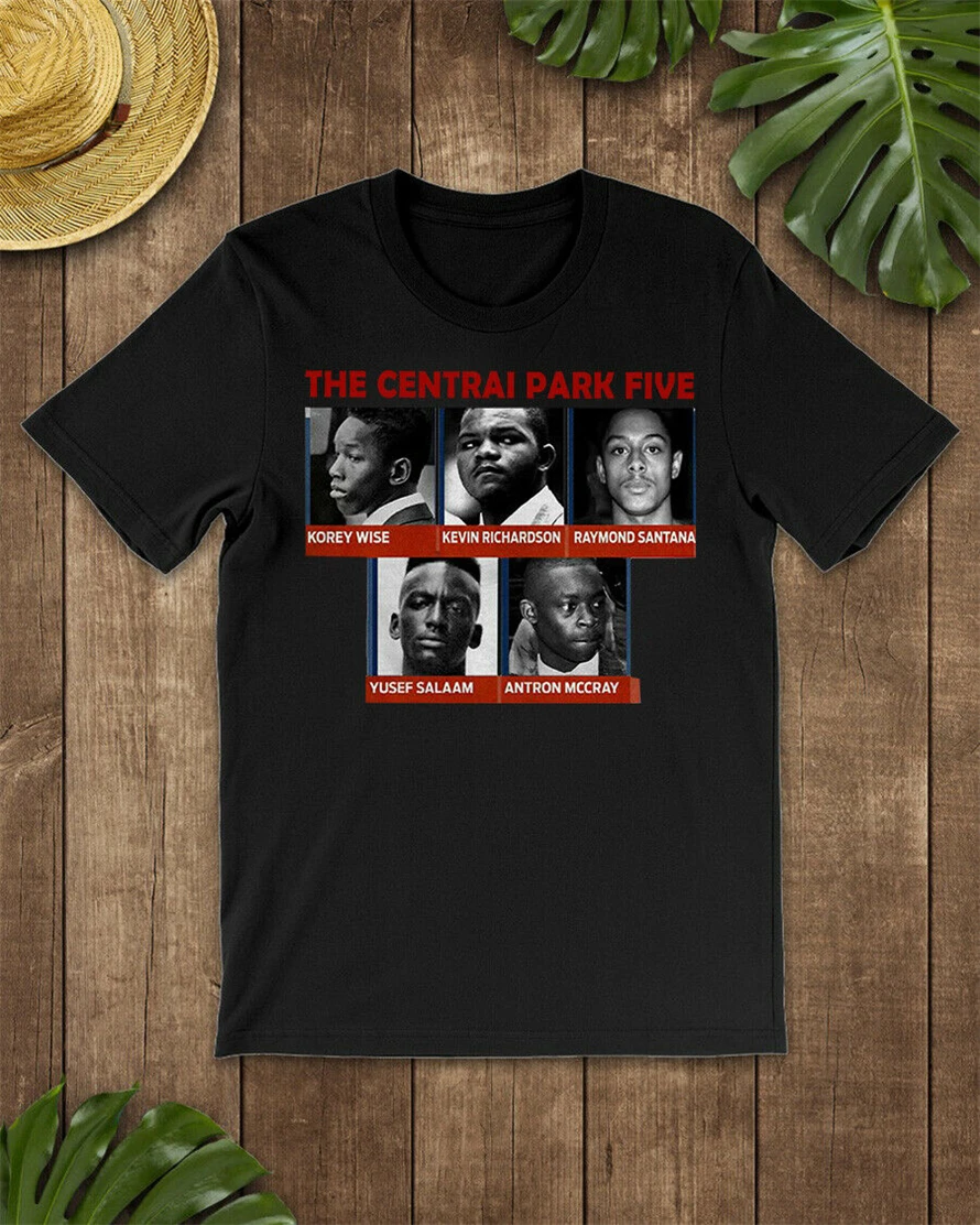 

When They See Us Central Park Five Name T-Shirt Black-Navy For Men-Women-Youth Fashion Tee Shirt