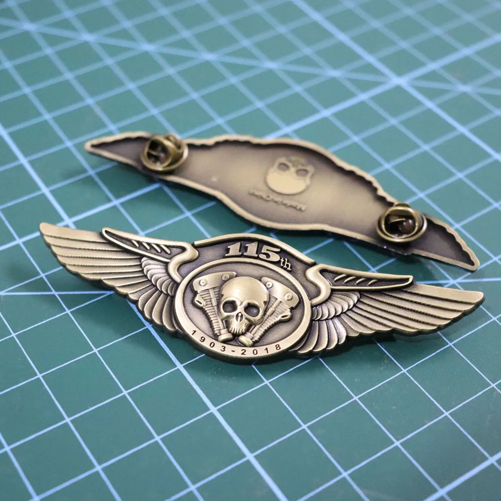 Genuine Triumph Motorcycles Skull Pin Badge 