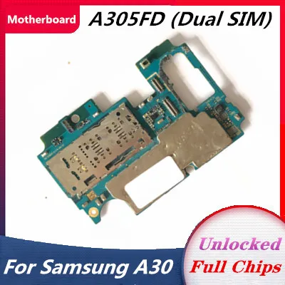 Original Replac For Samsung Galaxy A30 A305FD Motherboard Card Factory With Chip Official Android OS Install | Мобильные телефоны и