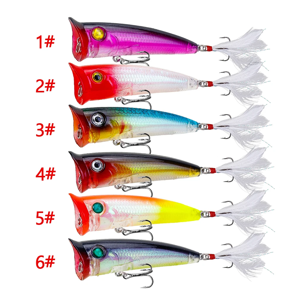 8 Mini Popper Da Pesca 1,5g – Piccole Esche Superficie Topwater Per Trota E Pesci Piccoli