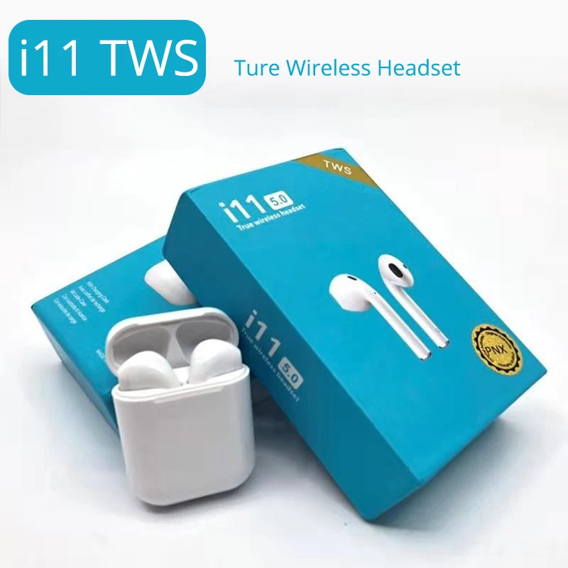 

For iPhone 11 Pro wireless earphones Bluetooth 5.0 Popup Earbuds i11 tws Mini Earpieces Black Color Sweatproof Hifi Dual Headset