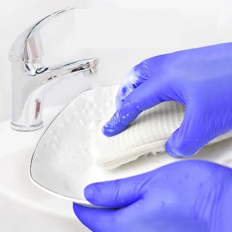 Najtaniej 100 sztuk jednorazowe rękawice nitrylowe rękawice gumowe lateks na domowe jedzenie laboratorium gumowe rękawice do czyszczenia wielofunkcyjny narzędzia do domu