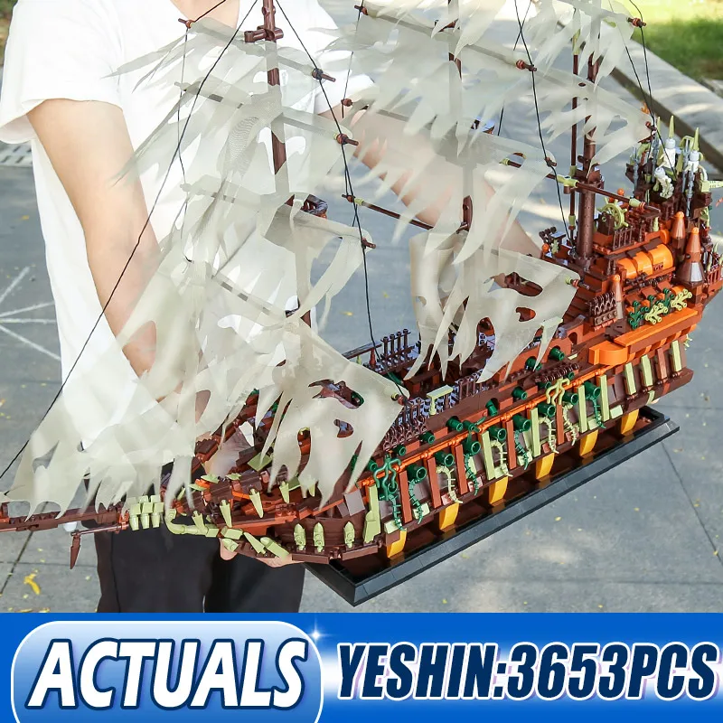 Modello Nave Pirata In Mattoncini 3653 Parti Creative Pirate Ship Veliero Modello Costruzione Tecnologia Kit Veliero Compatibile con Lego Technic Mold King 13138