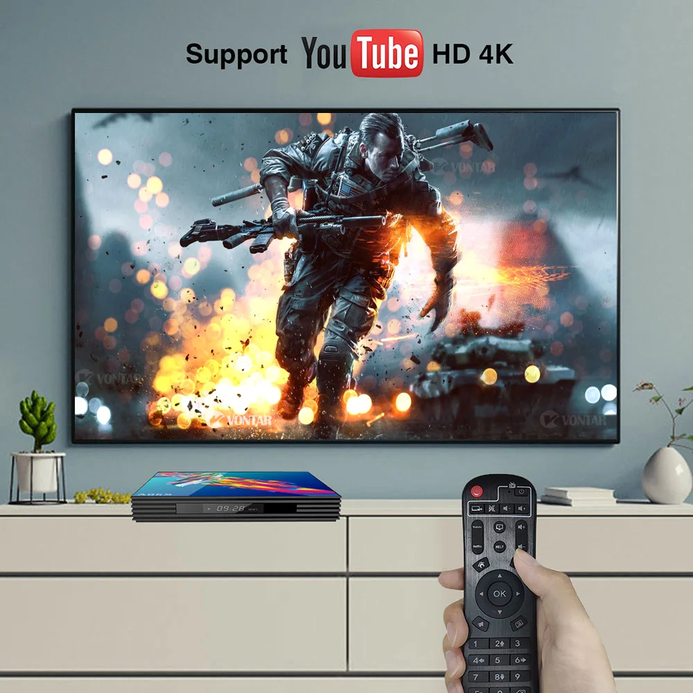ТВ приставка Android 9,0 A95X R3 Смарт ТВ приставка 4 Гб ОЗУ Android ТВ приставка 9,0 USB3.0 двойной Wifi Netflix Youtube 4K медиаплеер pk X96 мини