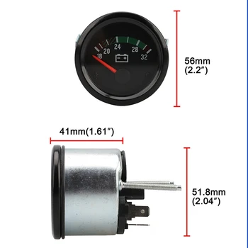 

52MM Universal Car Modified Meter Pointer Type 18-32V Degrees Celsius VDO Voltmeter