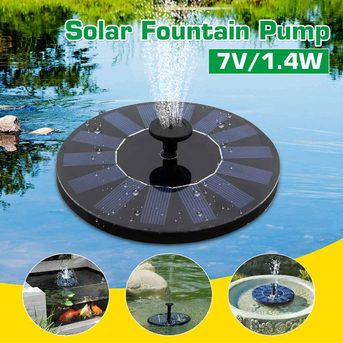 180L Solar Panels Floating Water Pump Watering Systerm Garden Decoration Solar Power Fountain
