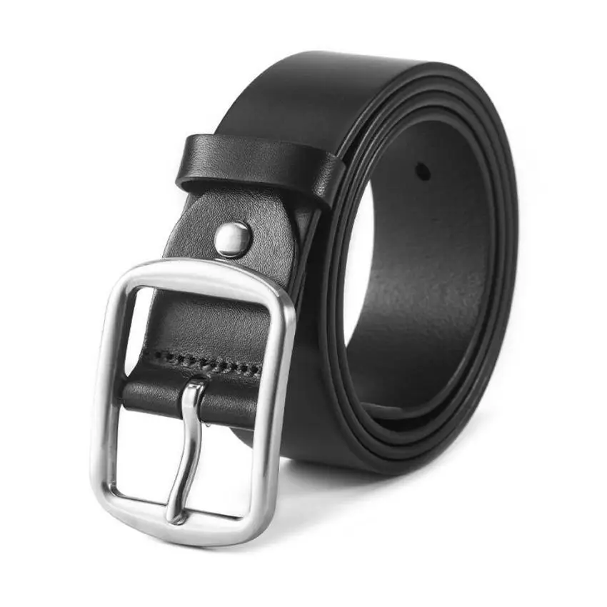 Genuine Leather Stainless Steel Buckle Belt Designer Cowskin Male Belt Jeans Fashion Strap Waistband Quality Assurance XKS185
