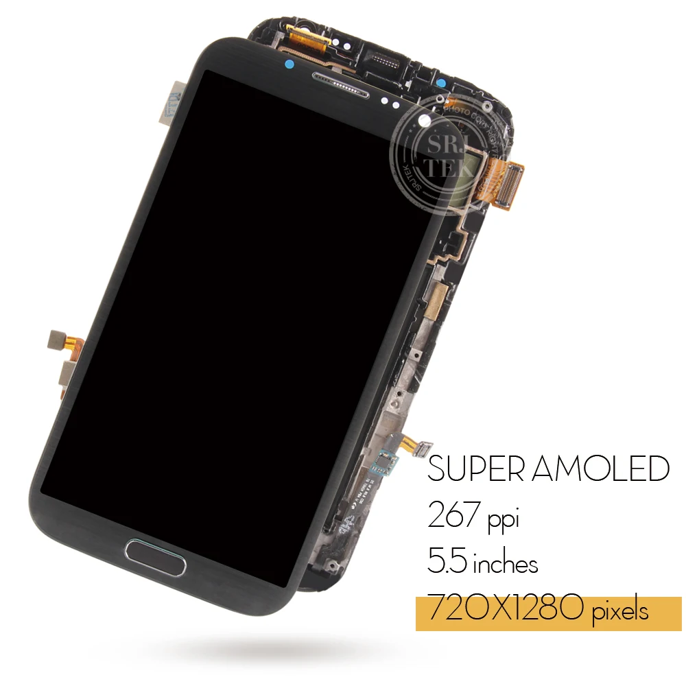 Экран для Samsung Galaxy Note 2 N7100 LCD сенсорный дигитайзер Сенсорное стекло в сборе с