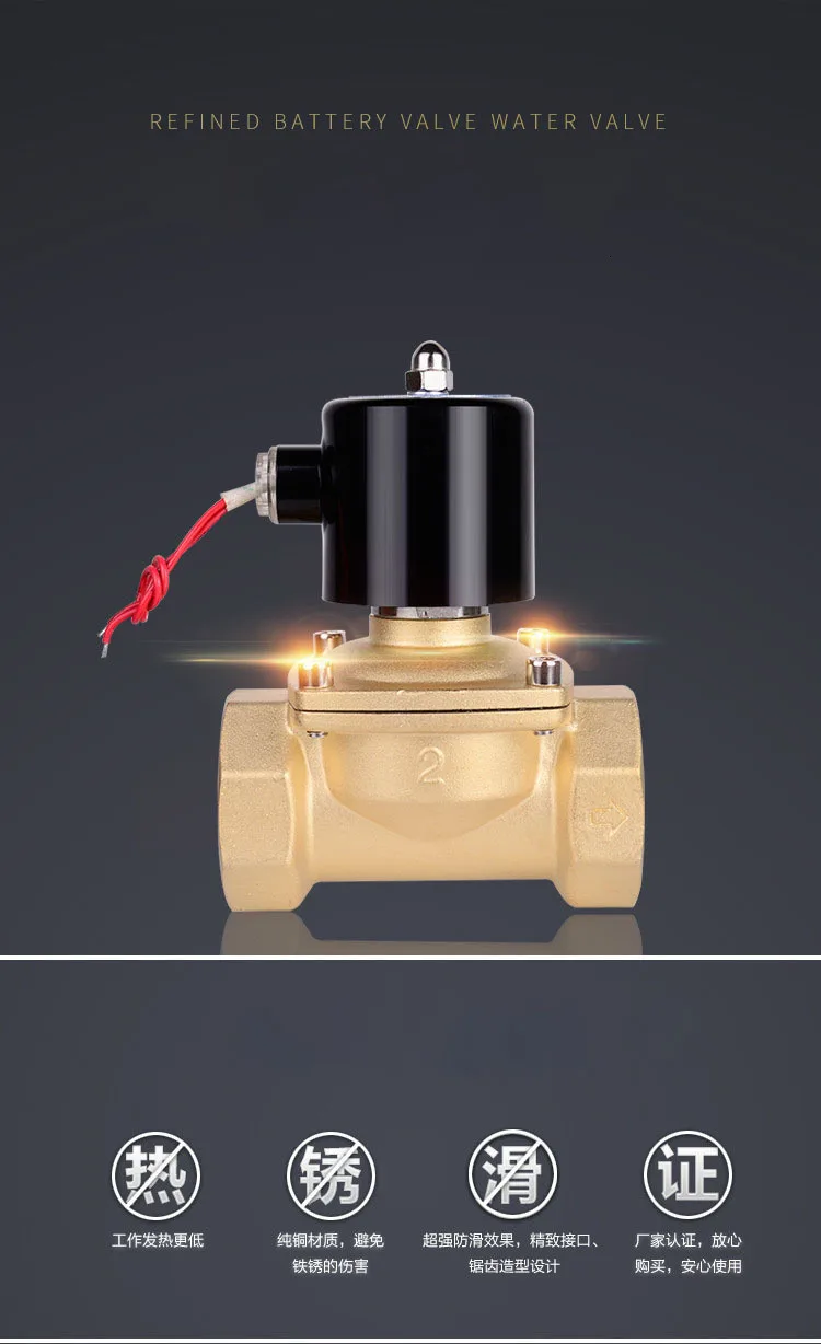1/", 1/8", 1/", 3/4", ", 2", AC220V, DC12V/24 В Электрический электромагнитный клапан пневматический клапан для воды масла воздуха NC