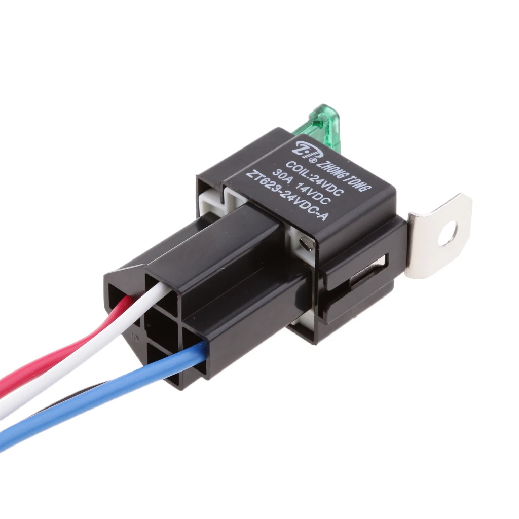 5pcs 24V 30A 4 Pin SPST Relay General Purpose Relay Electrical Connection
