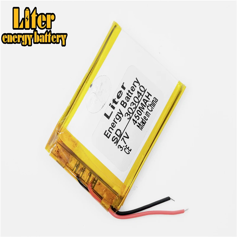 303040 033040 mah 450 V литиевая полимерная аккумуляторная батарея для MP3 MP4 MP5 GPS Bluetooth