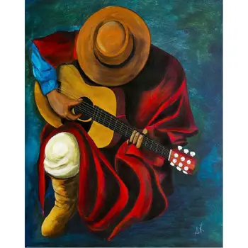 

DIY Diamond Painting Guitar singer 5D Diamond Embroidery Cross Stitch icon Home Decor full square Round drill decoration