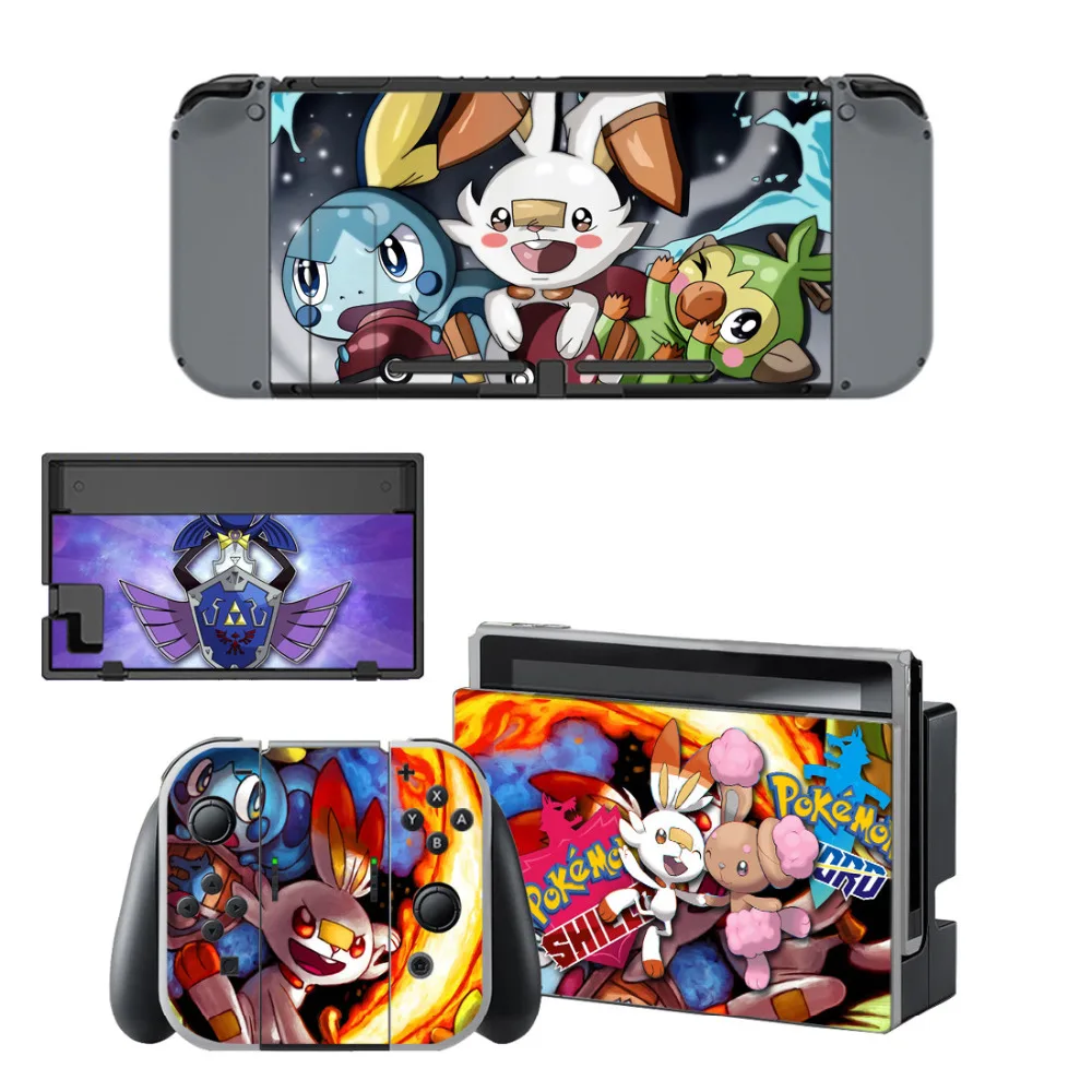 Новые наклейки Pokemo из виниловой кожи для Nintendo Переключатель консоли и контроллера