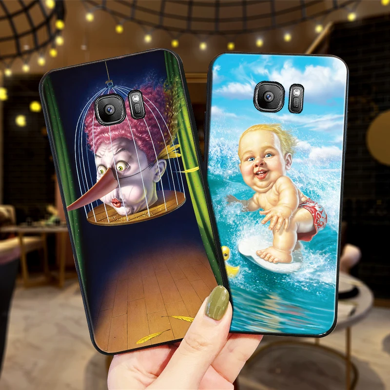 Мягкий силиконовый чехол для телефона samsung S6 S7 Edge S8 S9 S10 PLUS NOTE 8 9 M10 20 30 задняя крышка