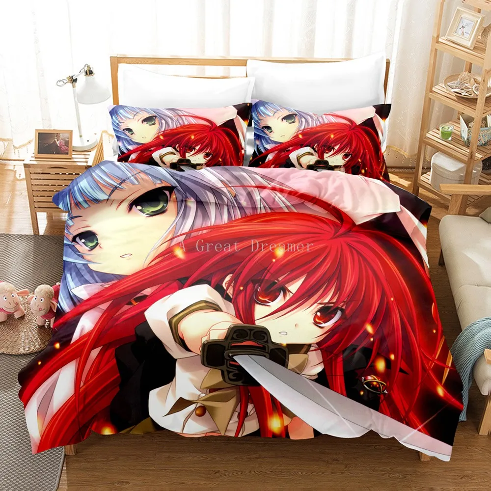 vintage Bedding Sets Design Bedding Set Shakugan No Shana Duvet Covers Cartoon Cute Girls Comforter Bed Cover Set Full Size Home Bedspread king size bed sheets