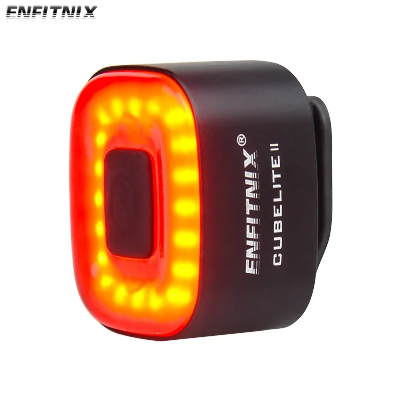 

Enfitnix Auto Brake Road Bike Rear Light Smart Sensor Cycling MTB Taillight USB Charge Bicycle LED Breathable Auto Sensing Light