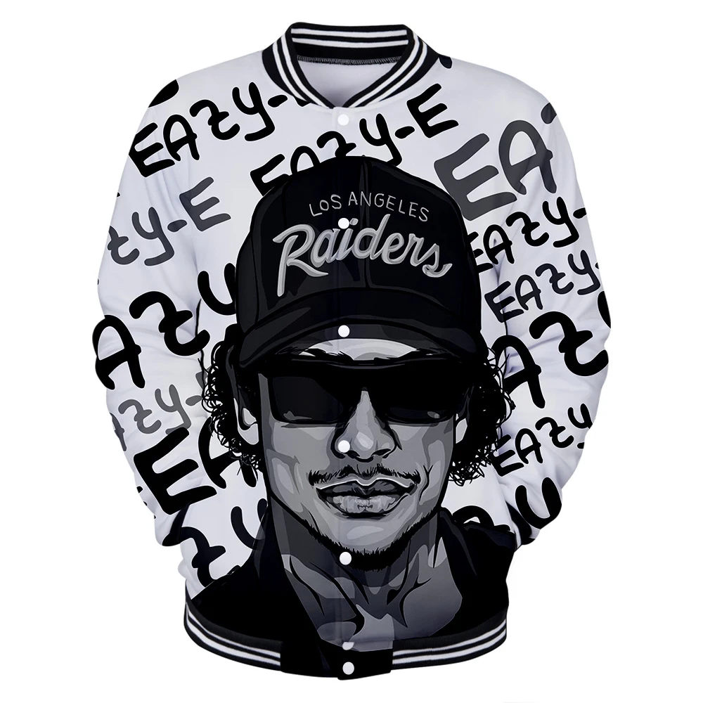 Gangsta Rap Eazy E Windbreaker Track Jackets Streetwear Mens 2019 Hip Hop Full Zip Stripe Coats Fashion Male Dropshipping | Мужская