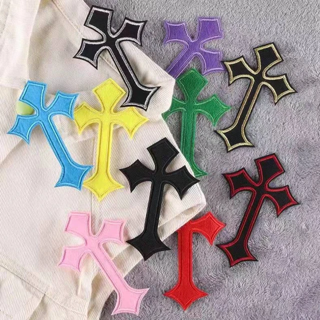 New Jesus Cross Embroidered Patches for Clothes DIY Iron on