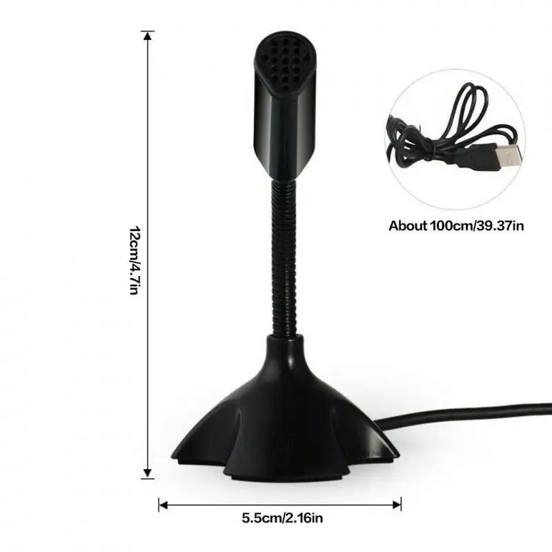 Универсальный USB мини настольный микрофон с подставкой односторонний пшеничный