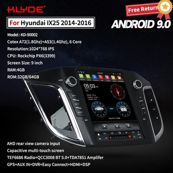 

Klyde For Hyundai IX25 2014-2016 Android 9 GPS Navigation Tesla Style Car Radio Multimedia Player Stereo Head Unit Carplay BT