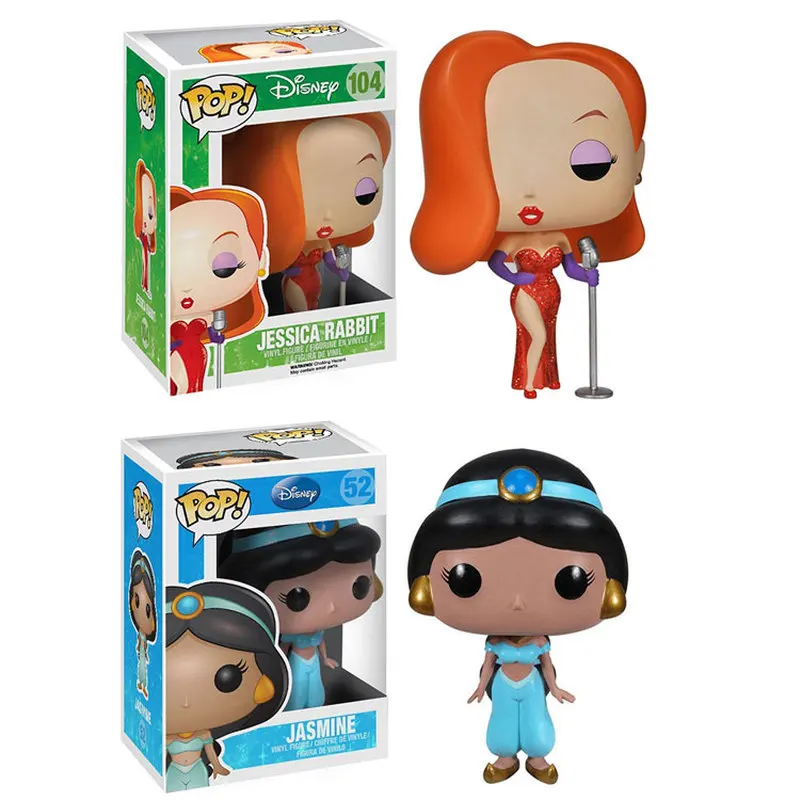 

FUNKO POP figures 10CM Aladdin Lamp Jasmine jessica rabbit anime movie figura PVC action figure collection model kids toys gifts