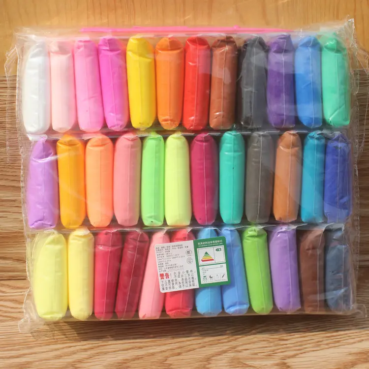 36pcs/lot Clay Polymer Air dry Playdough tools 36 color Modelling Light DIY Plasticine Learning kids Plasticine soft Clay