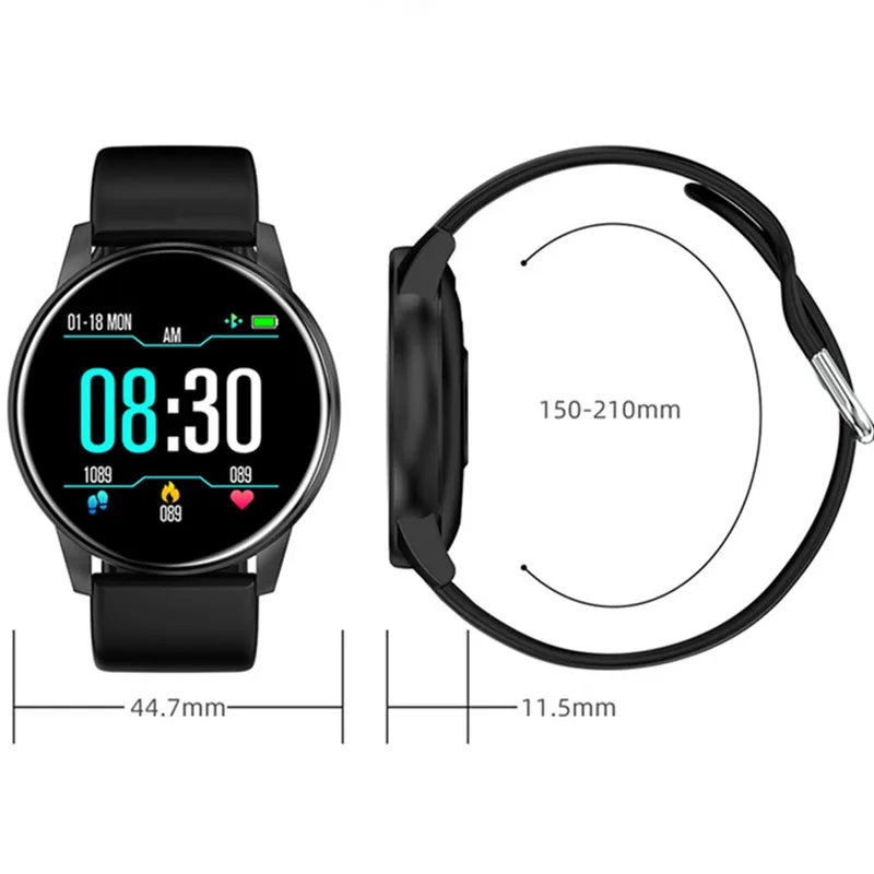 Bluetooth Smartwatch напульсники умные часы с сенсорным экраном спортивный браслет IP67 пульсометр Монитор артериального давления фитнес-трекер