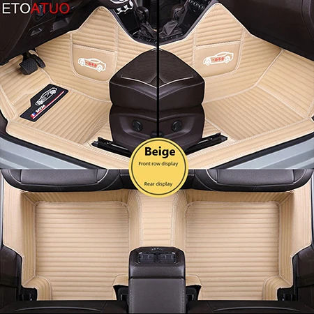 ETOATUO пользовательские автомобильные коврики для mazda CX-5 CX-7 CX-9 cx3 6 gh 6 gg 323 626 demio коврики для автомобилей Автомобильные Чехлы подогрев сидений - Название цвета: beige