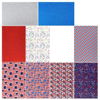 

10 Pieces of Artificial Leather Leather Star-Shaped Leaf-Shaped Printing, Suitable for DIY Earrings Bow and Craft