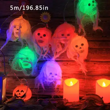 

Lantern Halloween Lights String Skull Light String Use Battery Decorative Atmosphere