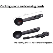 Ручная кофемолка, шлифовальная керамическая коническая мельница, складная ручка из нержавеющей стали кофемолка с кисточкой и ложкой для