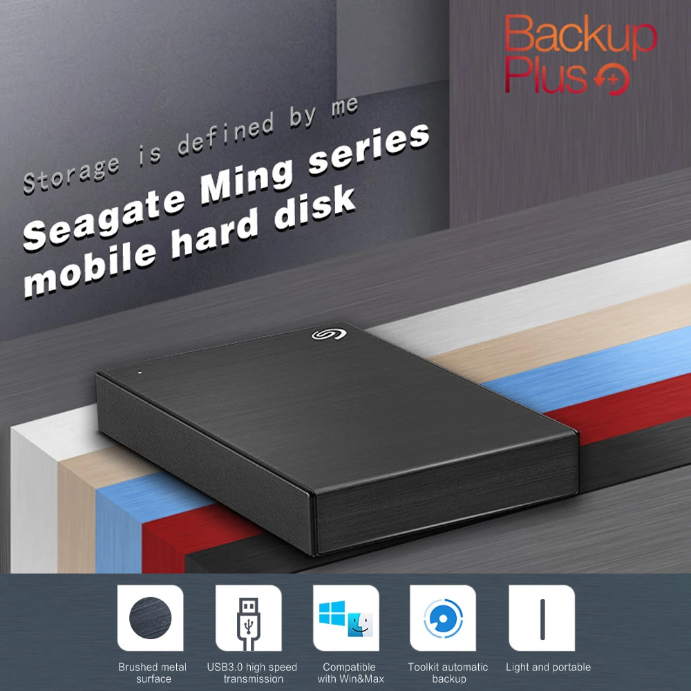 Seagate Ming Series USB 3,0 внешний жесткий диск резервного копирования плюс 2,5 дюймов портативный HDD мобильный жесткий диск для Win& Mac