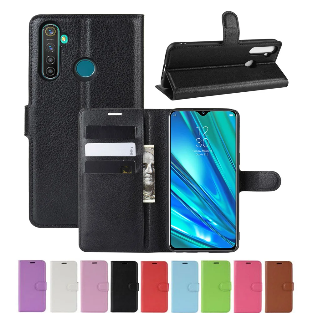 

For OPPO A9 2020 A5 2020 A11 A11X Mobile Phone Bag For Realme 5 Pro Luxury Litchi Skin Flip Cover Real me 5S Wallet Leather Case