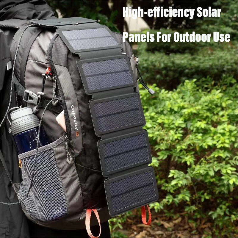 Essential For Adventure Lovers Camping Equipment Outdoor Accessories Fold And Easy To Carry Solar Charger Emergency Camping Gear