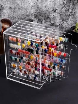 

3/5 Layer Acrylic Fake Nail Tips Display Case Nail Color Card Storage Box Nail Art Decoration Container Nail Design Tools
