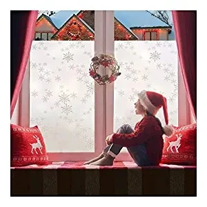 Snowflake Pattern Window Film Static Cling Privacy Protection Heat Control Removable Decoration For Window Door Table Cabinet