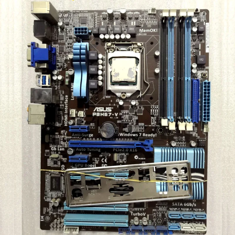 LGA 1155 оригинальная материнская плата для ноутбука ASUS P8H67-V DDR3 LGA 1155 для I3 I5 I7 Процессор USB2.0 USB3.0 32 Гб H67 для рабочего стола материнской платы