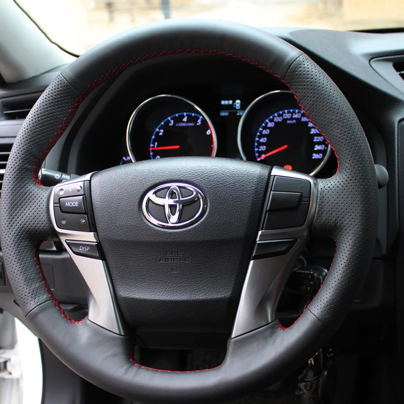 

Для Toyota MarkX 05-13 Сделай Сам модификация интерьера имитация персикового зерна кожаный чехол на руль автомобильные аксессуары