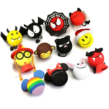 

Little Cute Funny Cartoon Doll Antenna Balls Plush EVA Foam Aerial Toppers Decoration 3D Sticker Car Styling Roof Ornament