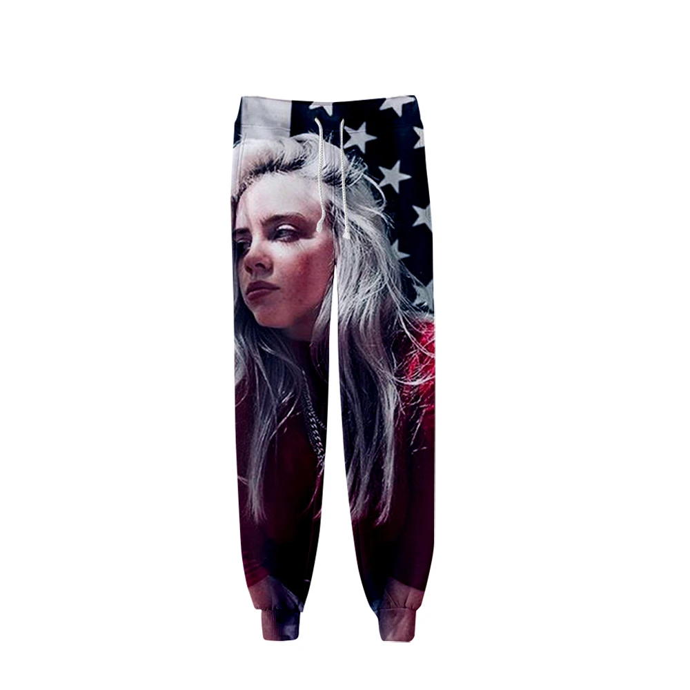 Американский поп-певец Billie EIlish, 3D обтягивающие штаны, женские спортивные штаны, 3d принт Billie EIlish, для девочек/мальчиков, осенние модные обтягивающие штаны