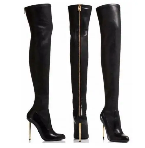 

Back Zipper Super High With Woman Boots Metal With Overknee Boots