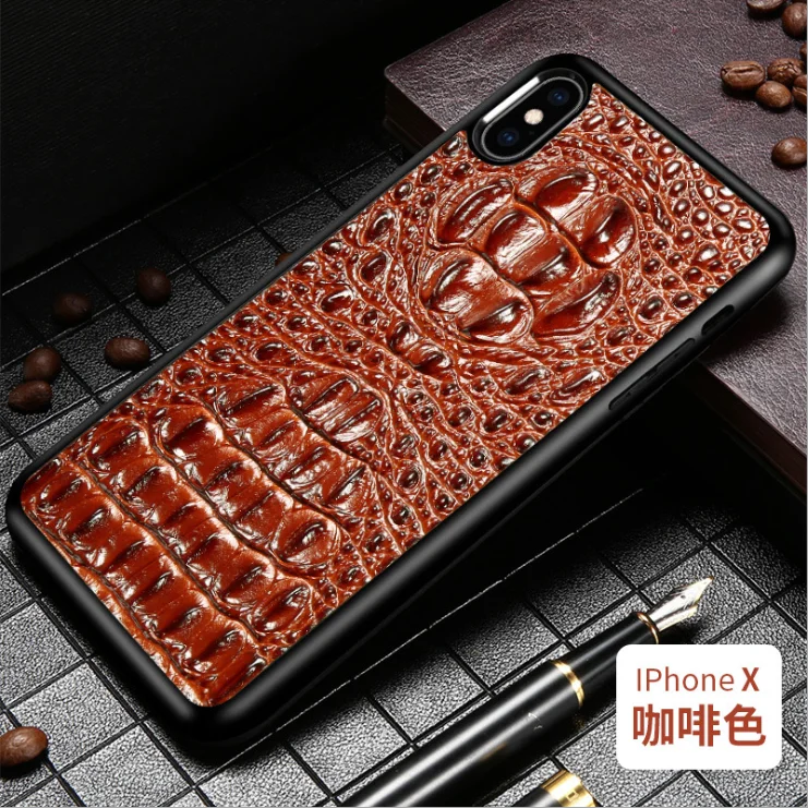 Чехол из натуральной кожи ручной работы для iPhone 8, 6, 6 S, 6 plus, 7, 7, 8 plus, x, xs, max, 11 Pro, Max, чехол - Цвет: Кофе