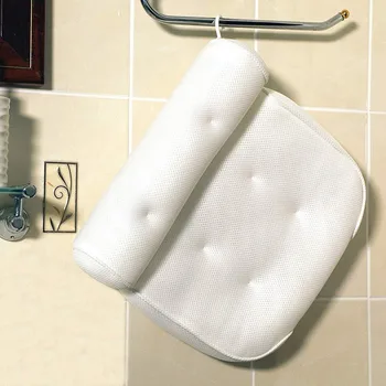 SPA Bath Pillow with Suction Cups Neck and Back Support Headrest Pillow Thickened for Home Hot Tub Bathroom Cushion Accersories 2