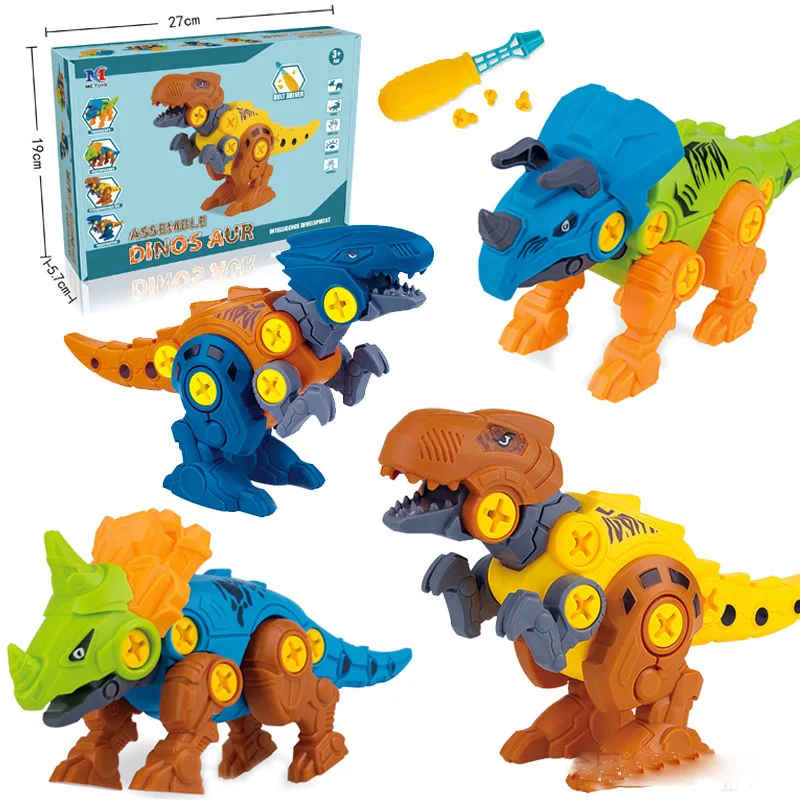 

New Product Children's DIY Disassembling Dinosaur Model Educational Puzzle Combination Assembling Block Screw Stall Toy Boy Gift